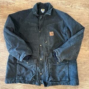 Carhartt Men's Quilt Lined Sandstone Duck Rancher Coat